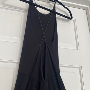 Misguided. Slinky side split maxi dress black
